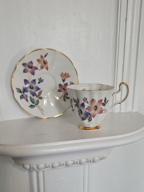 royal adderley Other - Royal Adderley Fine Bone China teacup & saucer set, featuring a delicate floral
